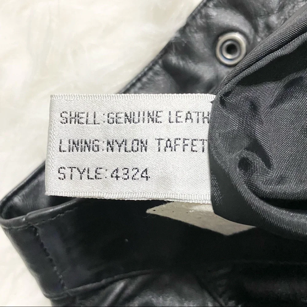 WILSONS Vintage Black Leather Pencil Skirt - Picture 6 of 7